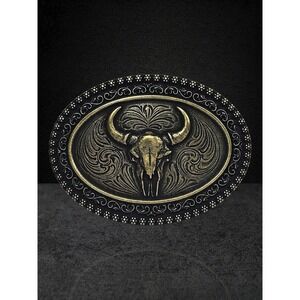 Montana Silversmiths Bronze Frontier Pride Buffalo Skull Western Belt Buckle NEW